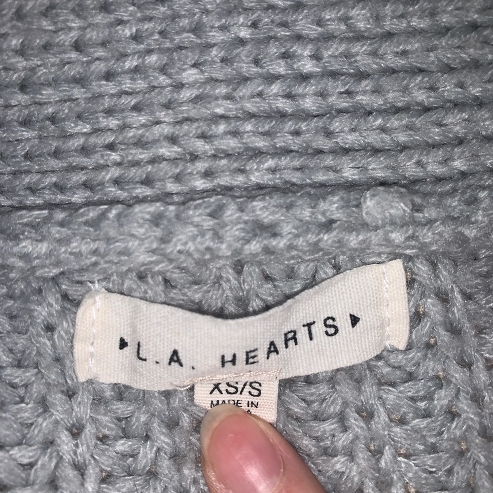 PACSUN LA HEARTS GREEN STRIPED SWEATER CARDIGAN - Picture 4 of 4